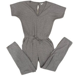 Sundance Gray Cotton Sweatsuit Jumpsuit Women's Size Medium